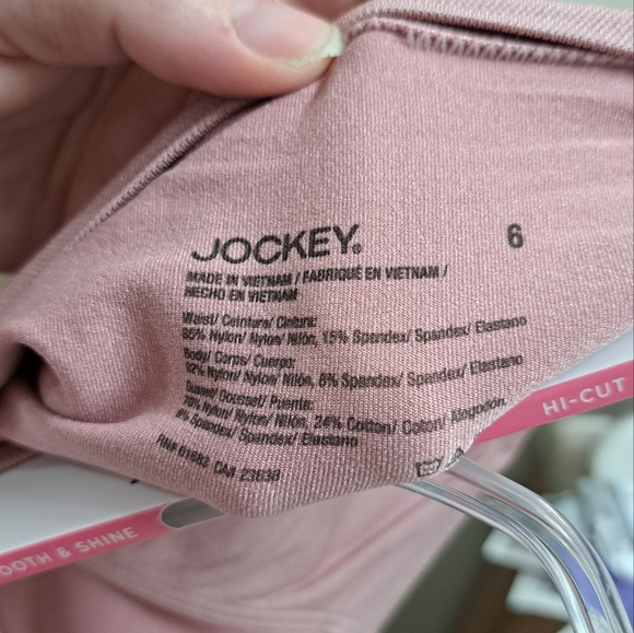 3/$30 • NWT • Jockey • Hi Cut Pink Stretch Seamless Panties Undies Underwear M/6 - Picture 4 of 5